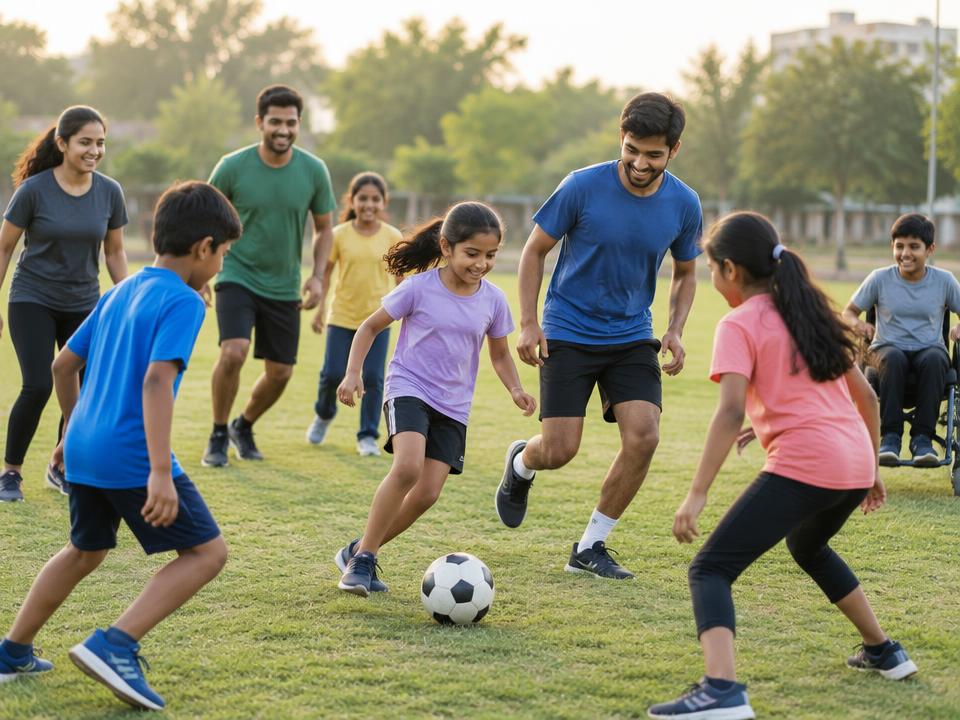 Illustrative scene representing sports & youth